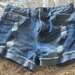 Denim Distressed Women's Shorts